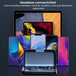 AdroitGoods Draadloze Headset - Met Noise Canceling en OplaadCase - Bluetooth 5.0 - Handsfree Bellen Auto Bluetooth - Werk oordopjes - Oortjes – Oortjes Draadloos — thumbnail 3