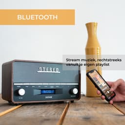 Denver DAB Radio XL - Retro Radio - Bluetooth - DAB+/ FM - Batterijen & Netstroom - DAB36 — thumbnail 4