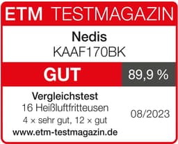 Nedis Airfryer XXL - 7,2L - Digitale Display - 8 Programma's - Tot 6 Personen - Zwart — thumbnail 2
