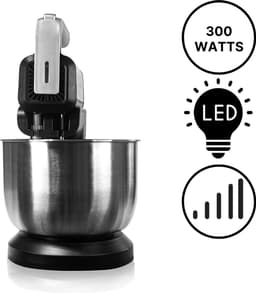 Mixer Met Mengkom Multifunctioneel - Keukenmixer Met Mengkom 2 In 1 - Deegmachine Met Garde & Haken - 100% Tevredenheidsgarantie - Met Led Indicator - 300W - 5 Standen - 3 Liter — thumbnail 3