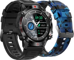 Watch Go - Smartwatch Dames - Geschikt voor Android en iOS - HD Touchscreen - Stappenteller - Horloge - 45 mm - Donkergrijs — thumbnail 1