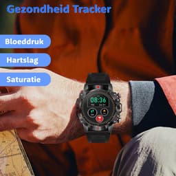 Smartwatch - Heren & Dames – horloge – met HD Touchscreen - Stappenteller, Calorie Teller, Slaap meter — thumbnail 3
