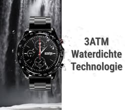 HiFuture Future Go Pro Stainless Steel Smartwatch, Horloge voor Heren, 1,32" FHD-scherm, 20 Dagen batterijduur, 3ATM waterdicht, RVS drukknoppen, 3 interactieve gebruikersinterfaces, 24 sportmodi, Kleur (Zwart) — thumbnail 4