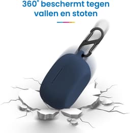 YONO Soft Case geschikt voor Sony WF-1000XM5 - Hoesje met Clip - Donkerblauw — thumbnail 3