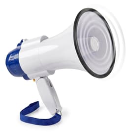 Nedis Megafoon - 115 dB - 250 m Bereik - Sirene - Opnamefunctie - Blauw / Wit — thumbnail 1