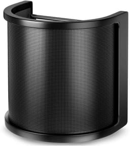 WiseGoods Premium Microfoon Windkap - Plopkap Popfilter - Drie Lagen Metaal Mesh - Studio Opnames - Geschikt Voor YouTube - Zwart — thumbnail 1