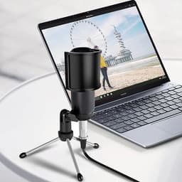 WiseGoods Premium Microfoon Windkap - Plopkap Popfilter - Drie Lagen Metaal Mesh - Studio Opnames - Geschikt Voor YouTube - Zwart — thumbnail 2