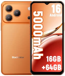 Blackview WAVE 7C Smartphone 4G - 16GB RAM - 64GB ROM - 6,56 inch - Android 16 Telefoon - 5000 mAh - Dual SIM - GPS - OTG - Oranje — thumbnail 1