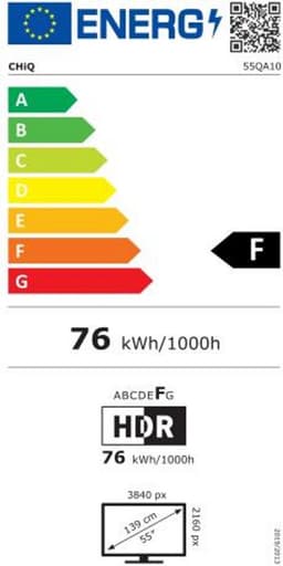 CHiQ 55QA10 – 55 inch 4K QLED Smart TV – Google TV – HDR10 – Dolby Audio – WiFi & Bluetooth – 140 cm — thumbnail 2
