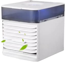 Desktop luchtkoeler, draagbare mini-koeler, airconditionerventilator met 3 instelbare ventilatorsnelheden, geschikt voor thuis/werkplek/camping/buiten/kantoor. — thumbnail 1
