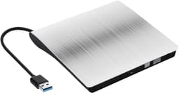 Externe DVD Speler - USB DVD Drive - Films Kijken - Snelle Gegevensoverdracht - Slim - Zilver — thumbnail 1