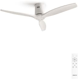 CREATE - Plafondventilator 40W silent Ø132 cm - Met Afstandsbediening - 6 Snelheden - Timer - Zomer/Winter functie - Wit - WIND CALM — thumbnail 1