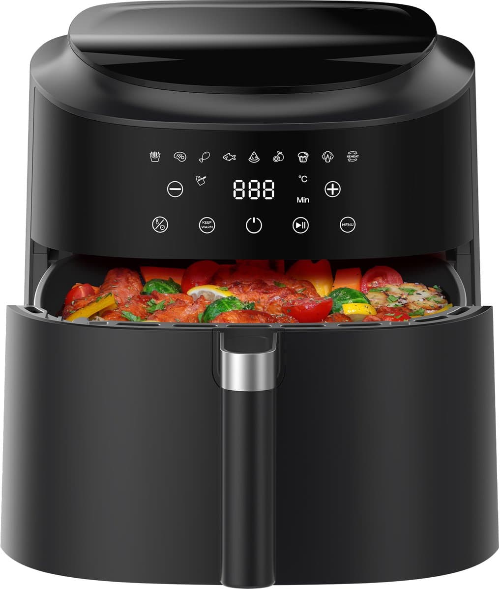 AIMASON AF80D10 XXL Heetluchtfriteuse 9L - 2350W Airfryer voor Snel Koken - 9 Programma's - LED-display - Verwarmfunctie - Metalen binnenkant - Moderne Airfryer voor Familiegerechten — afbeelding 1