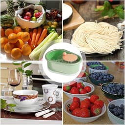 Fruit Cleaner Bowl - Groente Wasmachine - Voedsel Bereiden - Hand Crank Mechanisme - 347 x 267 x 206 cm — thumbnail 4