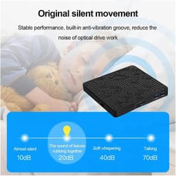 Externe DVD Brander - CD Speler - Schijven Lezen - Snelle USB 3.0 - 2MB Cache - Zwart — thumbnail 3