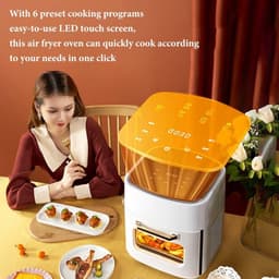 Heteluchtfriteuse Oven - Convectieoven Rotisserie - Gezond Koken - 15 Liter Capaciteit - 1300 Watt - Zwart — thumbnail 2