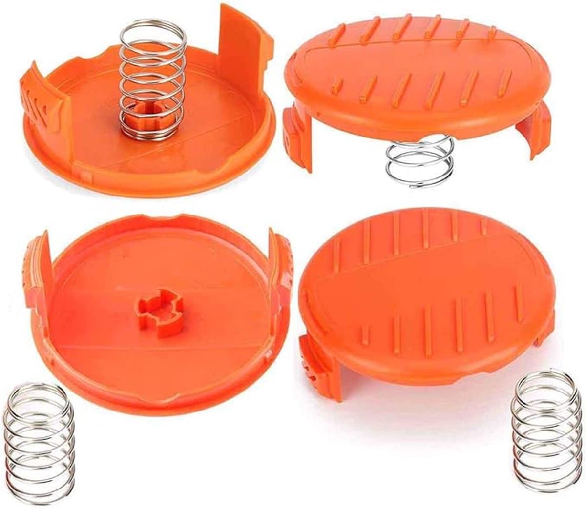 4 stuks, geschikt voor RC-100-P vervangende trimmer spoeldoppen, geschikt voor Black Decker GH900 GD600 GH610 GH900 GH912 ST6600, fijne snoertrimmer grasmaaier spoeldoppen, geschikt voor RC100P trimmer dop onderdelen — afbeelding 1