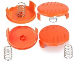 4 stuks, geschikt voor RC-100-P vervangende trimmer spoeldoppen, geschikt voor Black Decker GH900 GD600 GH610 GH900 GH912 ST6600, fijne snoertrimmer grasmaaier spoeldoppen, geschikt voor RC100P trimmer dop onderdelen
