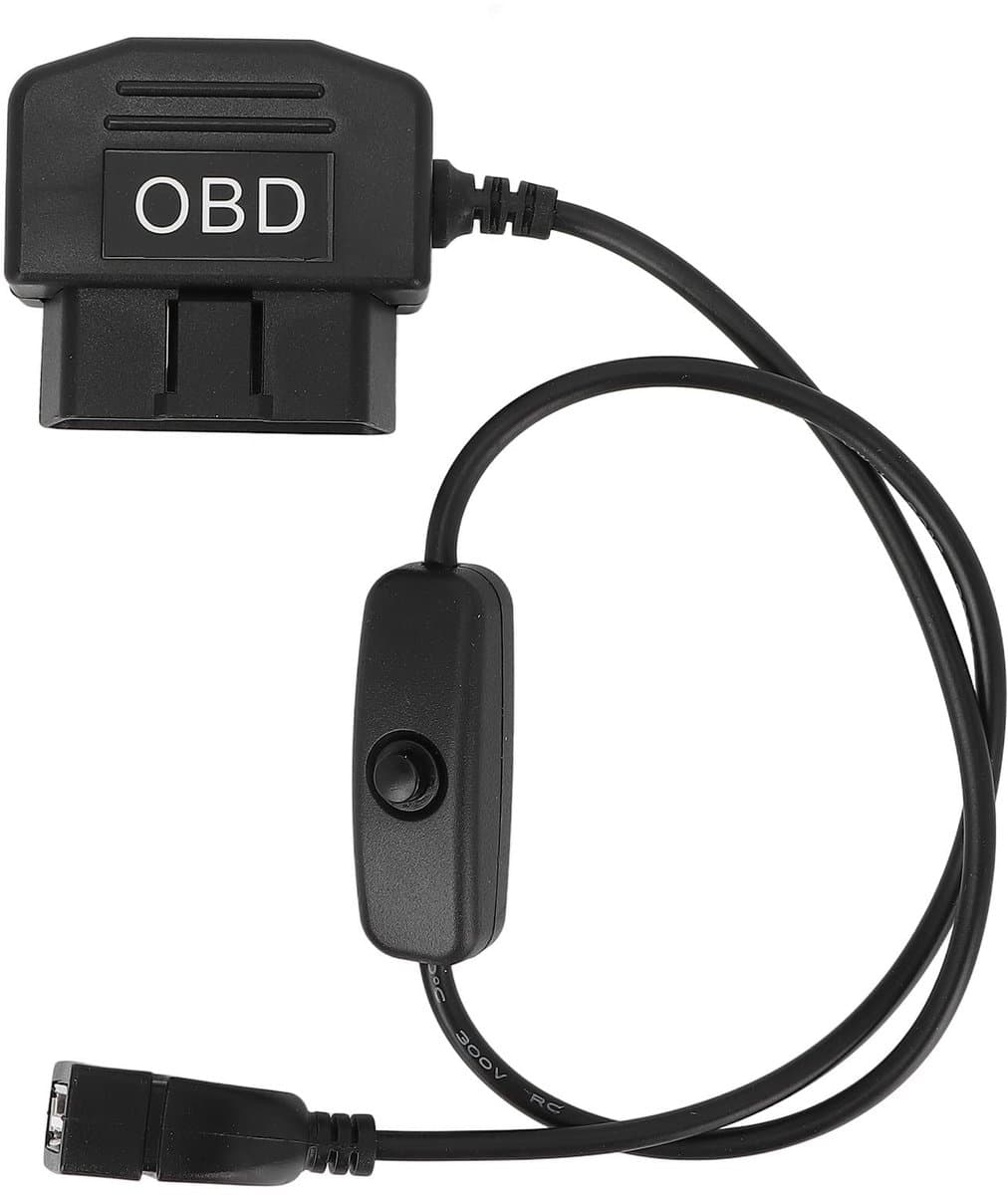 Allecto - OBD2 Mini-USB Oplaadkabel voor Dashcam - 24 Uur Voeding met Schakelaar — afbeelding 1