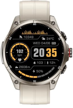 Royal Empire GPS Smartwatch Heren – 1.43" AMOLED – Belfunctie & App-meldingen – 5ATM Waterdicht – Hartslag, SpO2, Stappenteller – 200+ Sportmodi – RVS + TPU Band – Zilver — thumbnail 1