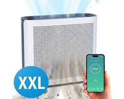 Luchtreiniger Premium met App - CADR 360 m³/u - Air Purifier XL - Luchtreinigers met HEPA Filter en Ionisator - Werkt tegen Huisstofmijt, Hooikoorts, Allergie - Silvergear