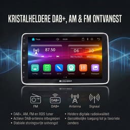Caliber Autoradio met Bluetooth - Autoradio Carplay - 1 DIN - Met Achteruitrijcamera - DAB+ - Groot 10.1" Touchscreen Scherm (RMD910DAB-CMR) — thumbnail 2