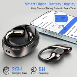 Translation Earbuds Real Time, open oordopjes met Bluetooth 5.4, 144 talen vertaler, hoofdtelefoon-vertaler oordopjes met 25 uur speeltijd, perfect voor reizen en zaken. — thumbnail 4