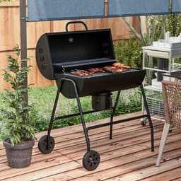 Outsunny-Holzkohlegrill-Metall-95L x 71,5B x 102H cm-Schwarz — thumbnail 5
