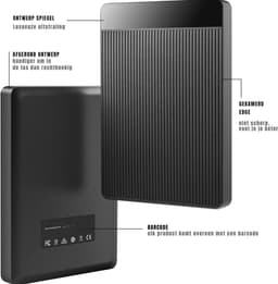 RUX® Externe Harde Schijf Extern 500GB Ultra Slim Draagbare Harde Schijf USB kabel HDD Opslag Compatibel voor PC, Mac, Laptop, Xbox, Xbox One, PS4 (Zwart) HD-006 - 500GB - Zwart - 12cm x 8cm x 2cm — thumbnail 2