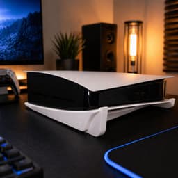 Horizontale Standaard Geschikt voor PlayStation 5 Disc Editie – PS5 Stand Liggend – Stabiele Ondersteuning – Gaming Accessoire voor Betere Koeling en Bescherming – Wit — thumbnail 2