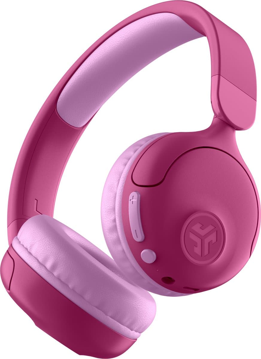 JLab JBuddies Draadloze Kinderkoptelefoon - Hoofdtelefoon Kinderen Draadloos & Bedraad (2-in-1) - 85 dB Veilig Volumebegrenzer - 50+ uur - Met Microfoon - Bluetooth - Vanaf 2 jaar – Koptelefoon Kinderen - Roze — afbeelding 1