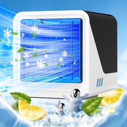 KZQ Draagbare 3-in-1 luchtkoeler – zwart, 500 ml, 3 snelheden, 8W, USB, voor slaapkamer, kantoor of studentenkamer — thumbnail 1