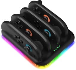 PlayCool Nintendo Switch 2 Quad Charger voor 4 Joy-Con Controllers met RGB Effect en LED-indicator — thumbnail 1