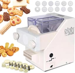 Koekjesmaker Machine - Bakvorm - Zelf Koekjes Maken - 8 Spuitmondjes Inbegrepen - 34.5 cm - Wit — thumbnail 1