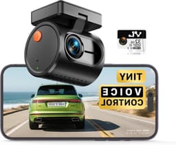 Compacte Dashcam Auto - Mini Camera - Veilig Rijden - Stem- en Appbediening - 2K QHD 1296P - Zwart — thumbnail 1