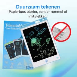 Tekenbord kinderen Kiraal - Tekentablet - LCD Tekentablet kinderen - Grafische tablet kinderen - Kindertablet Blauw - 10 inch — thumbnail 4