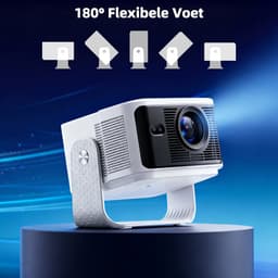 Mini Beamer - 4K Projector Draagbare Smart Beamer - 30.000 Lumen - Android 11, WiFi 6 & Bluetooth 5.4, 180° Draaibaar, 1080P Full HD, Voor Telefoon PC Home Cinema — thumbnail 3