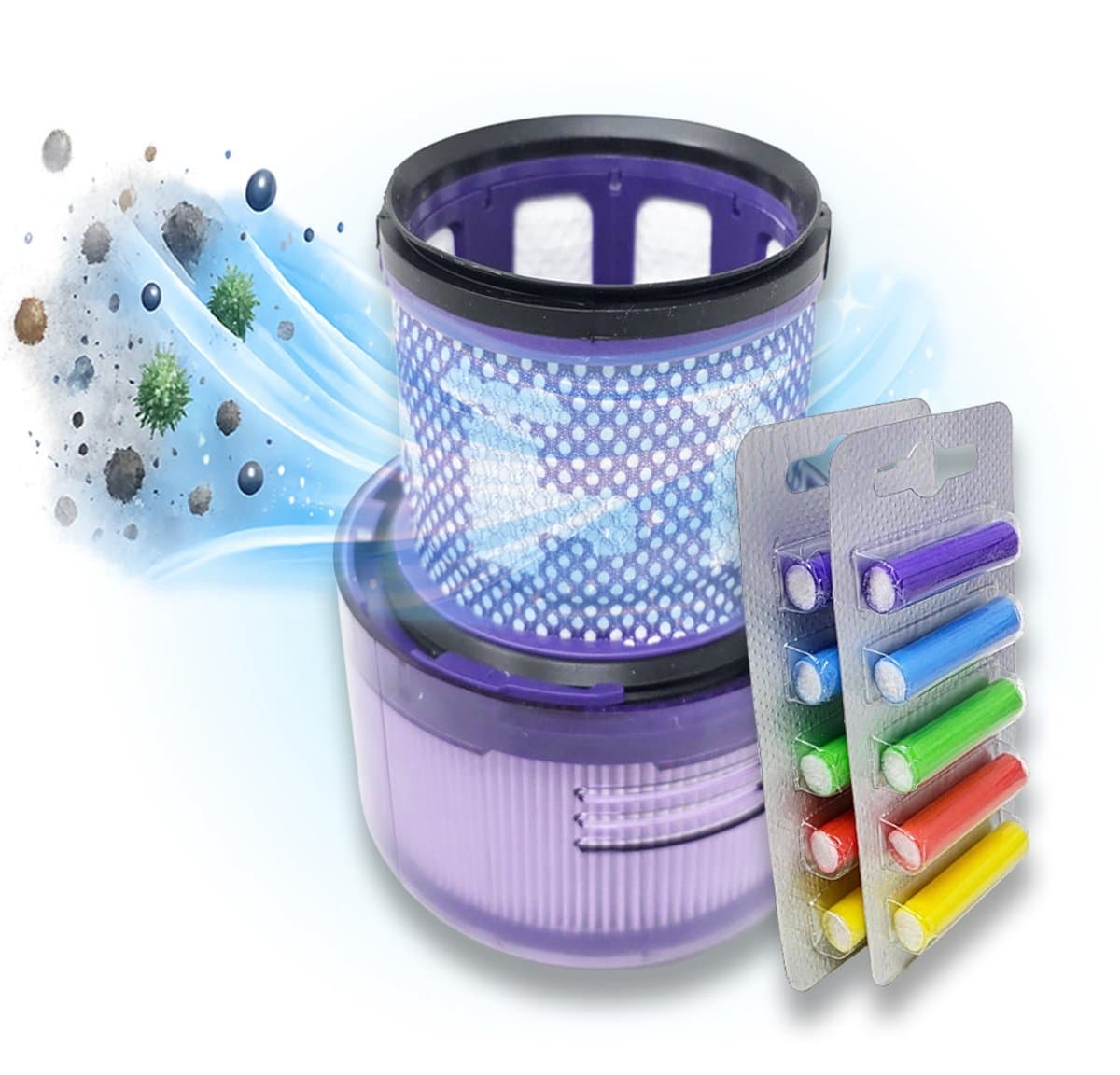 Wasbaar filter geschikt voor Dyson v11 v15 - SV14 SV15 SV17 SV22 SV28 SV47 +10x geurstaafjes vervangt: #970013-02 #97001302 — afbeelding 1