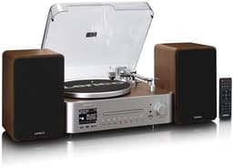 Lenco Platenspeler - MC-860WDSI HiFi-set met DAB+ FM en Internetradio – CD en Bluetooth - 2x 30W Speakers - Hout Zilver — thumbnail 1