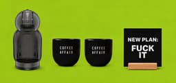 KRUPS NESCAFÉ Dolce Gusto MiniMe KP120810 - Koffiecupmachine - Antraciet / zwart + 2 zwarte mokken "Coffee Affair" + zwarte tegel "Fuck it new plan" + tegelhouder - (cadeau)PAKKET — thumbnail 1