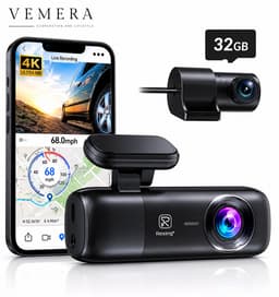 Vemera dashcam - dashcam voor auto - voor en achter camera - 4K - — thumbnail 1
