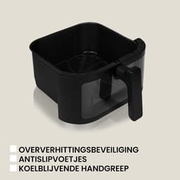 Heteluchtfriteuse - Airfryer - Gezond Koken - Snelle Opwarming - 6.5 Liter - Zwart — thumbnail 5