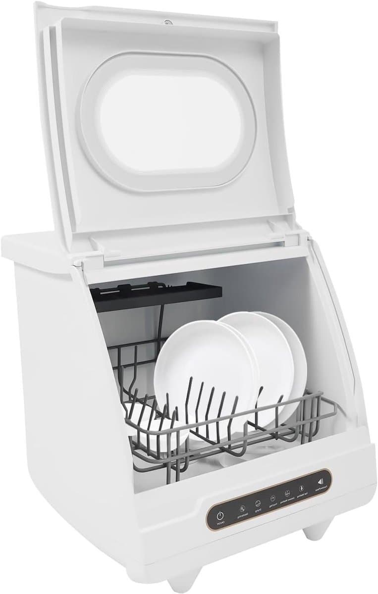 Tafelvaatwasser - Mini vaatwasser - Snel servies reinigen - Zelfreinigend programma - 45 cm breed - Wit — afbeelding 1