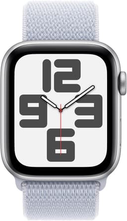 Apple Watch SE 2024 GPS + Cellular 44mm Silver Aluminium Case with Blue Cloud Sport Loop — thumbnail 2