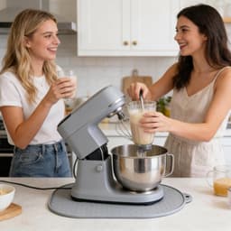Keuken Mixer Mat - Apparaat Schuifkussen Mover - Moeiteloos Mixen - Aanrecht Bescherming - 40.2x27.1cm - Grijs — thumbnail 5