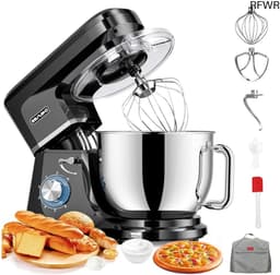 Keukenmachine - Bakkerijrobot - Deeg Kneden - Krachtige Motor - 7.2L Kom - Zwart — thumbnail 1