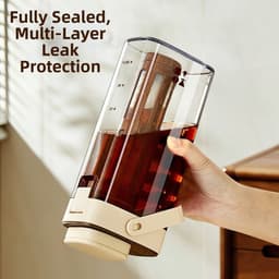 Koffiezetapparaat voor koud brouwen met een inhoud van 1000 ml en een verwijderbaar fijnmazig filter, geschikt voor ijsthee, vruchtenthee en zelfgemaakte koud gebrouwen koffie (koffiekleur). — thumbnail 2