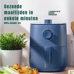 AHD® Mini airfryer - Airfryer - Airfryer klein - Blauw - 23cm x 29cm x 30cm — thumbnail 5