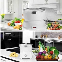 Elektrische Aardappelschilmachine - Groente Droger - Snel Schillen - Eénknopsbediening - 1 kg capaciteit - Zwart — thumbnail 2