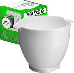 Keukenmachine Kom - Mixer Bak - Culinair Bereiden - Met Handvat - 67 Liter - Zilverkleurig — thumbnail 1